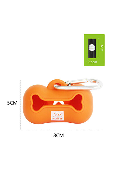choice2 Orange Silicone Dog Waste Bag Dispenser Durable Portable Dog Poop Bag...