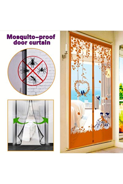 Choice1 purple 1pcs bike pattern Magnetic Screen Door Curtain Anti-Mosquito E...