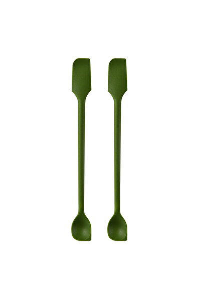 Choice 2PCS Green Silicone Double Headed Jam Scraper, Kitchen Silicone Scrape...