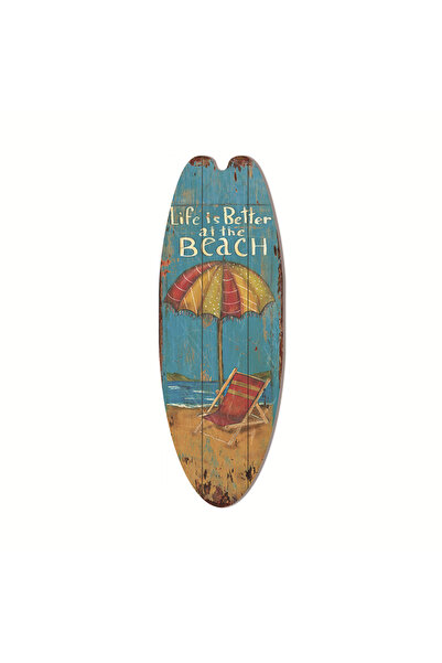 Choice 40x16cm Surfboard Decoration Vintage Wooden Surfboard Hanging Decorati...