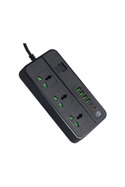 Tradesor Πολύπριζο Multi-Plug 3 θέσεων με θύρες USB - KOS-27007EU - 270070