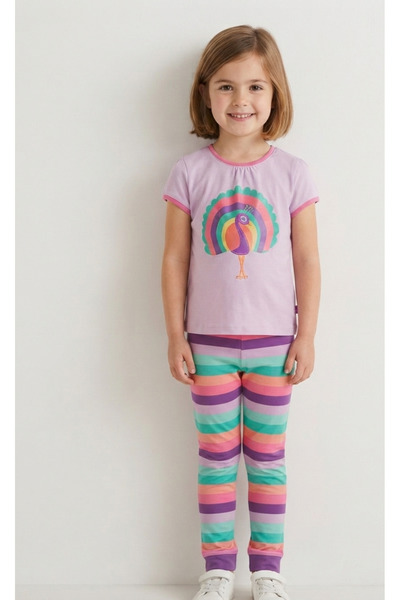 ICEFIELDS Girl's Tights T-Shirt Set