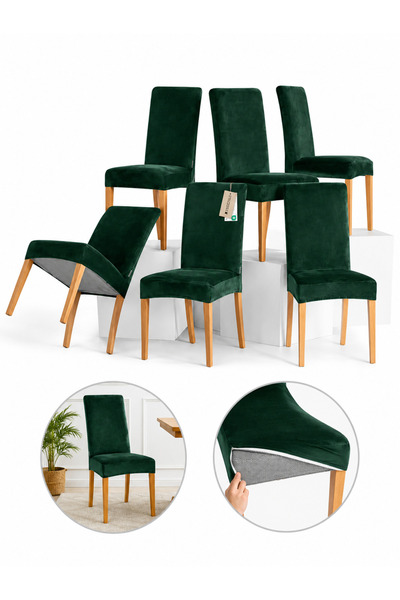 delfin HomeRoy Huse Catifea pentru Scaune – Set 6 Bucăți