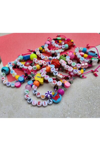 Handmade Βραχιόλια με Ονόματα για Παιδικό Πάρτι