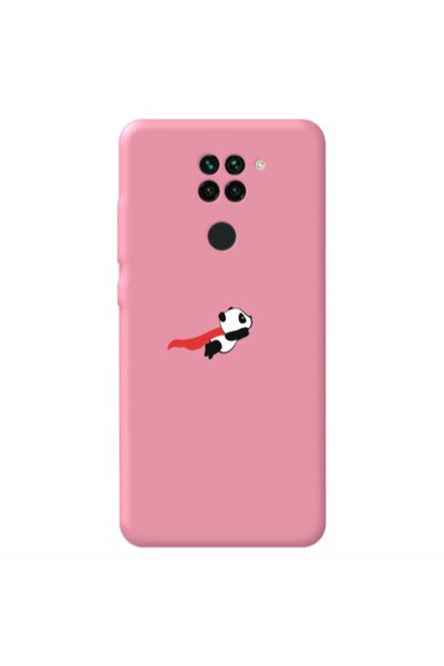Other Xiaomi Redmi Note 9 kite flying panda Pink Colored Silicone TPU Θήκη