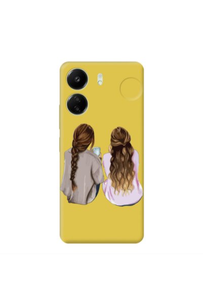 Other Xiaomi Redmi 13C Friends Yellow Colored Silicone TPU Θήκη