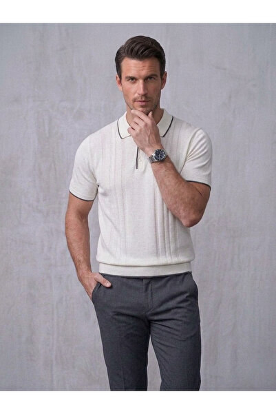 Ewarro Men's Knitwear Polo Neck T-Shirt Short Sleeve