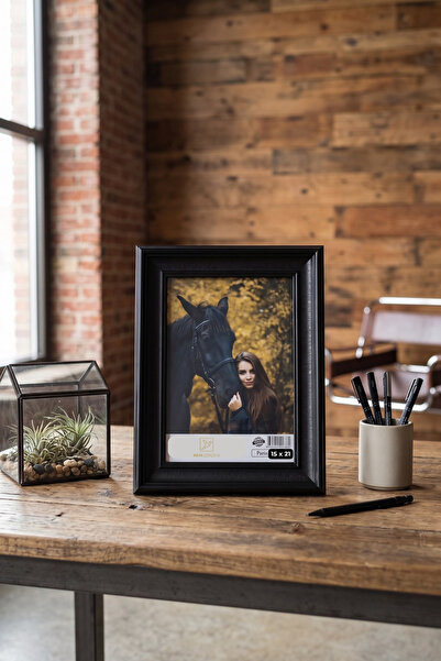 Asya Çerçeve Elit Seri 15 x 21 Siyah Fotoğraf Çerçevesi Camlı Dekoratif Duvar...