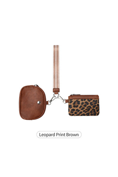 Choice1 KB432-Leopard Brown MIYIN Fashion Mini Zipper WristletWallet Women Do...