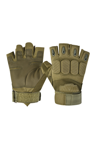 Choice4 M Green 1Pair Tactical Half Finger Gloves Army Combat Hunting Shootin...