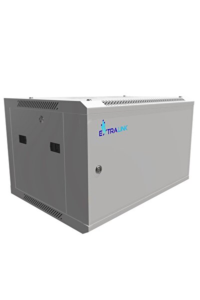 Extralink 6U 600x450 ASP Gri |   Dulap rack |   montat pe perete, ușă metalică