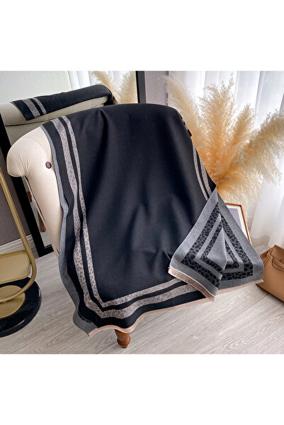 Choice4 black Women Winter Warm Luxury Imitation Cashmere Scarves Solid color...