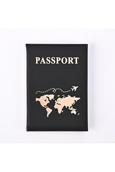 Choice black Slim Passport Holder Cove Map PU Passport Holder Travel Essentia...
