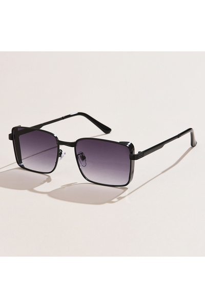 Choice1 show as picture black grey Classic Square Steampunk Sunglasses Luxury...