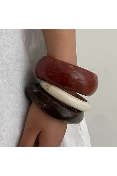 Choice Set 01 Ingemark 3 Styles Vintage Boho Chunky Resin Acrylic Bangles for...