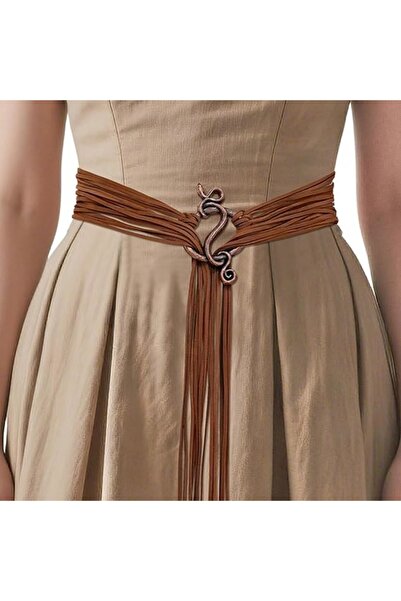 choice2 حزام طويل على طراز عصر النهضة بتصميم حبل مع صليب ترول، حزام خصر حبلية...