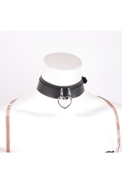 Choice Style 1 Women PU Leather Necklaces Collar Choker Heart Punk Rock Adjus...