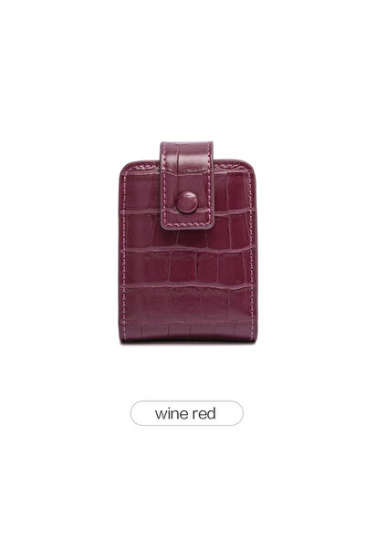 Choice3 Mysterious Wine Red Mini Portable Lipstick Bag With Mirror,Minimalism...