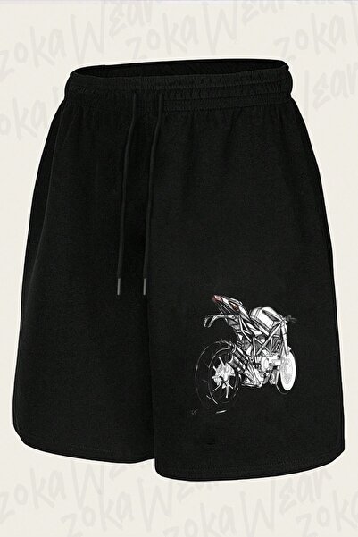 ZOKAWEAR Unisex Motorcycle Sports V2 Design Printed Shorts