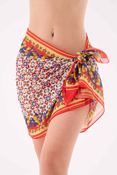cott land Pareo Soft Kaliteli Şifon Desenli Pareo 50x150 cm