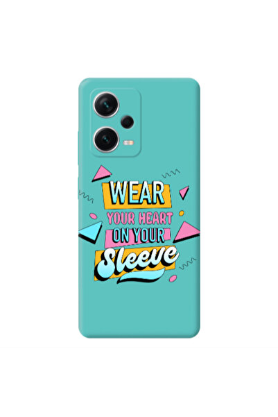 Other Xiaomi Poco X5 Wear Your Heart Turquoise Colored Silicone TPU Θήκη