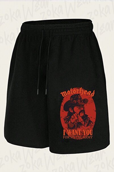 ZOKAWEAR شورت مطبوع بتصميم I Want You من Motörhead للجنسين