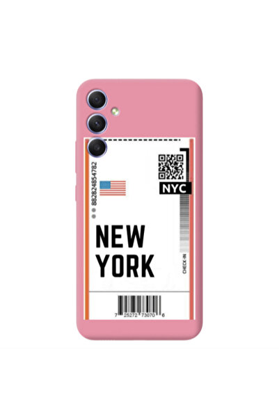Other Samsung A15 5G New York NYC Pink Colored Silicone TPU Θήκη