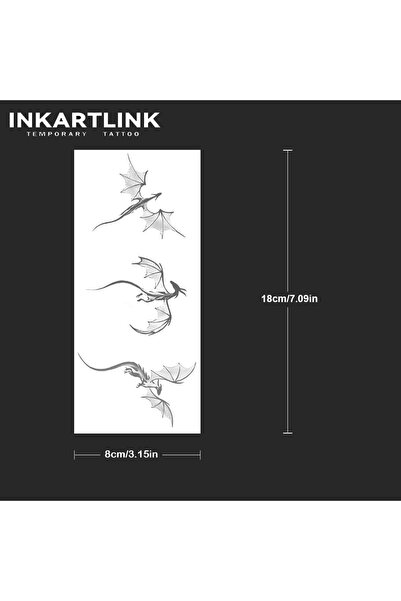 Choice 625-0818L Flying Dragon Temporary Tattoo,Lasts To 15 Days New Technolo...