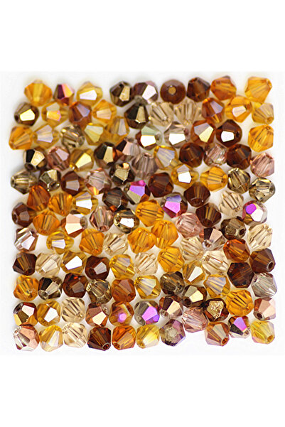 Choice35 gold multi 4mm 100pcs Bicone Faceted Crystal beads Austria Glass Bea...