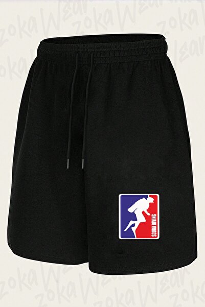 ZOKAWEAR Unisex Scuba Diving Nba Design Printed Shorts