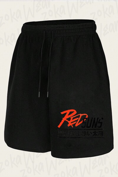 ZOKAWEAR تي شيرت يونيسكس Initial D Redsuns (أسود) بتصميم مطبوع