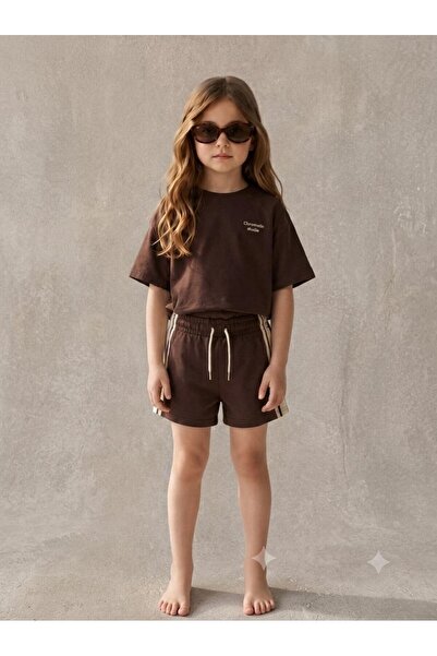 ciklet kids Girl's Top and Bottom Set with Shorts