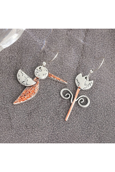 Choice MULTI A417 Vintage Creative Flower Bird Asymmetric Pendant Earings Wom...