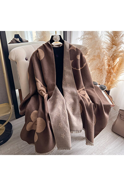 choice2 Brown Laest Design Elegant Pashmina Shawl Imitation Cashmere Jacquard...