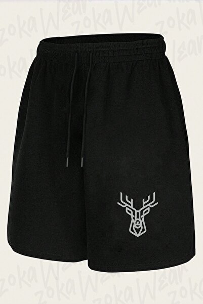 ZOKAWEAR Unisex Deer Design Printed Shorts