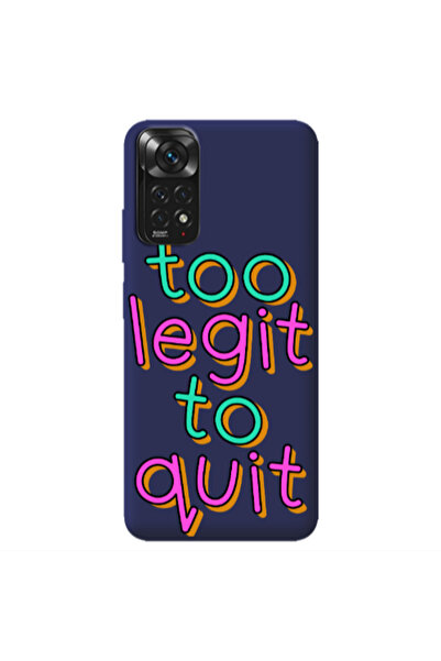 Other Xiaomi Redmi Note 11 4G Too Legit To Quit Dark blue Colored Silicone TP...
