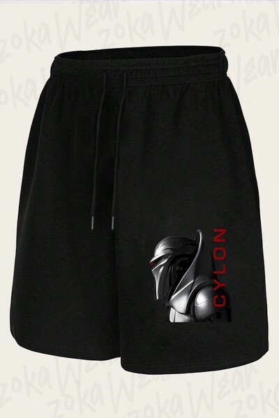 ZOKAWEAR Unisex σορτς με στάμπα Battlestar Galactica Cylon Design