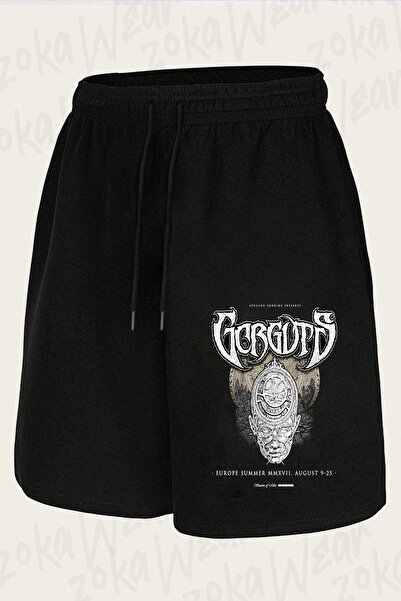 ZOKAWEAR Unisex Gorguts Design Printed Shorts