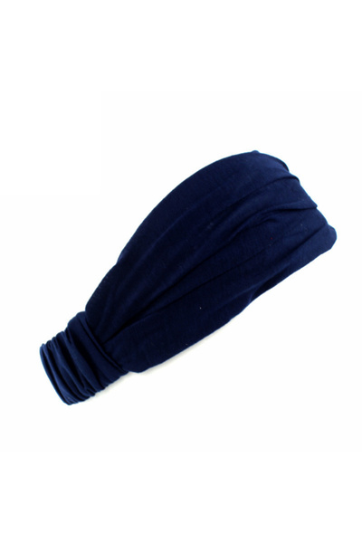 Choice Size fits all Navy Blue New Summer Women Solid Cotton Headband Elastic...