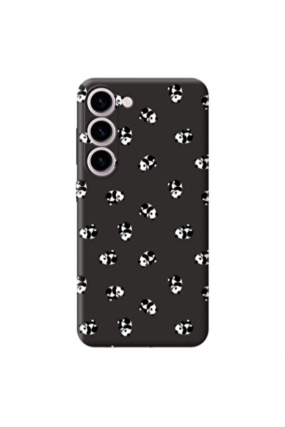 Other Samsung S23 Plus Small Pandas Black Colored Silicone TPU Θήκη