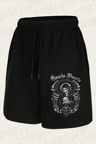 ZOKAWEAR Unisex šorts sa printom dizajna Svete Smrti Santa Muerte