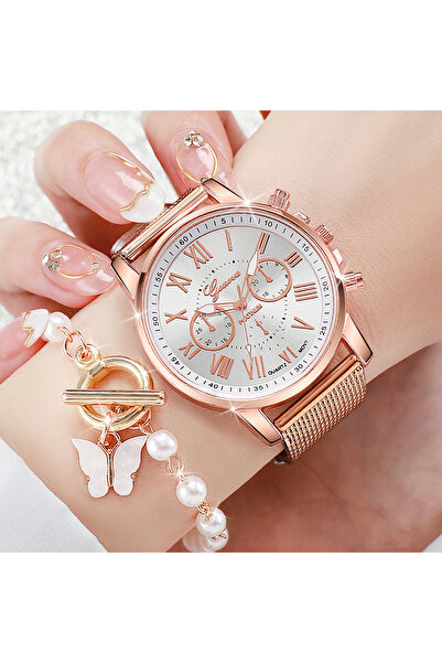 Choice HH10449 2PCS/Set Women's Watch Fashion Plastic Band Analog Quartz Watc...