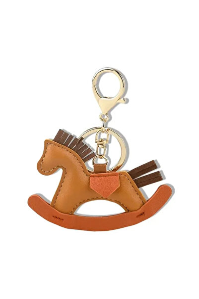 Choice4 10.5x9cm Brown Women's Bag Charm Decoration Cartoon Rocking Wooden Ho...