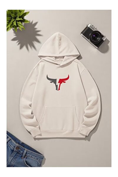ZİYMO Men's Hooded Printed Relaxed Fit Sweatshirt