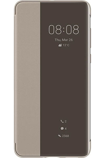 Huawei Θήκη Smart View από Συνθετικό Δέρμα Χακί (Huawei P40) Κωδικός: 51993705