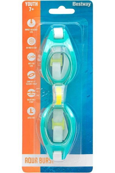 BESTWAY Aqua Burst Essential 7-14 Years Old Children's Swimming Goggles Turquoise