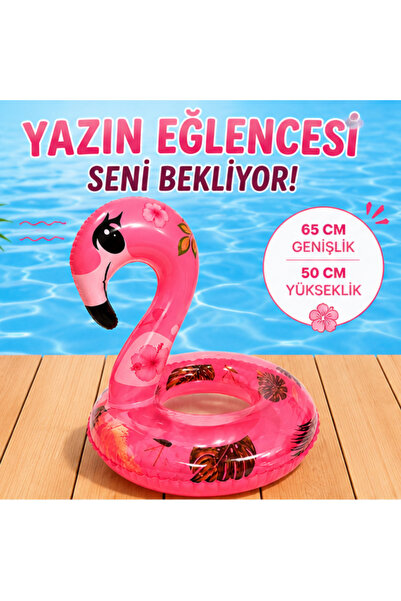 LRS STORE 3-9 Yaş Sevimli Flamingo Kız Çocuk Simidi Yüksek Kalite Pullu Çocuk...