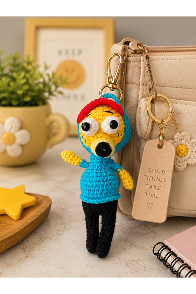Kral Şakir Amigurumi Anahtarlık Çanta Süsü