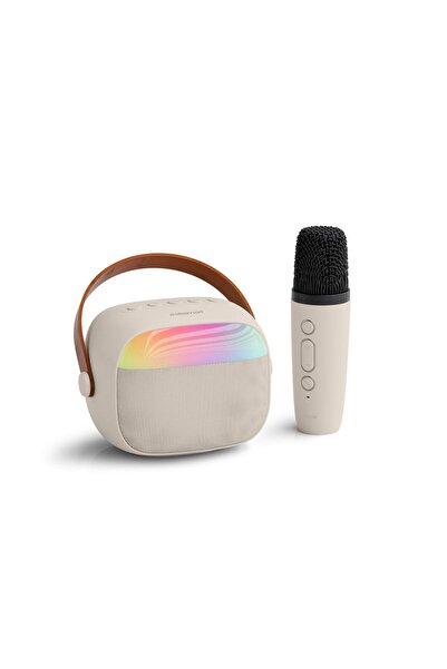 Polosmart FS112 Mikrofonlu RGB LED Aydınlatmalı Bluetooth 5.4 Karaoke Set