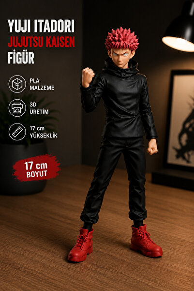 FigurBende Jujutsu Kaisen Yuji Itadori 3D Baskı 17 cm Masaüstü Anime Figürü K...